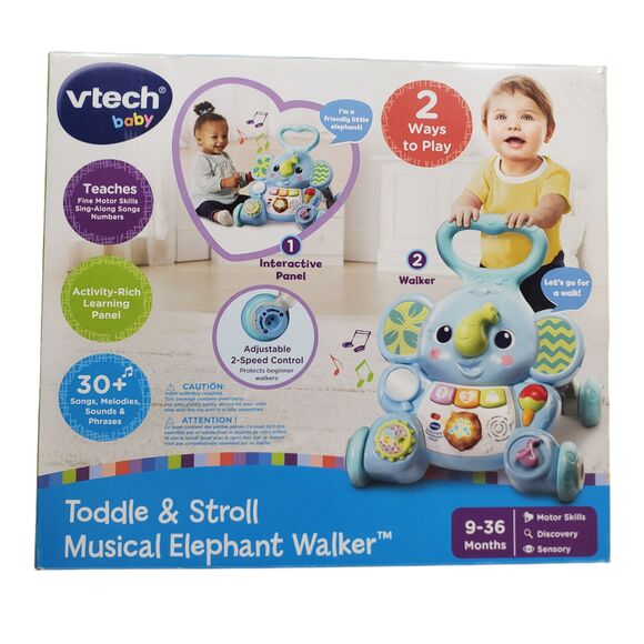 VTech Toddle & Stroll Musical Elephant Walker NEW! - Picture 1 of 7